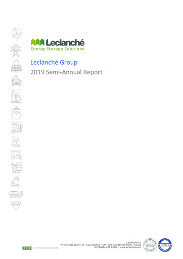 Miniature Leclanché Rapport semestriel 2019-h1