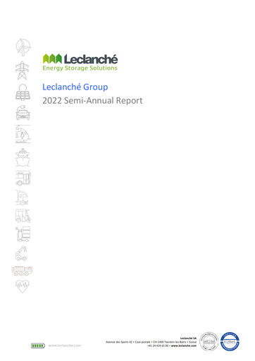 Miniature Leclanché Rapport semestriel 2022-h1