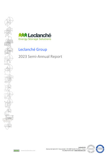 Miniature Leclanché Rapport semestriel 2023-h1
