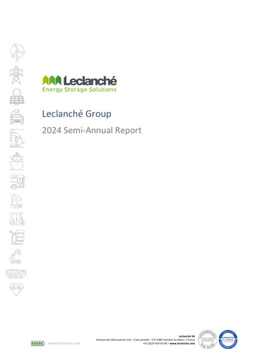Miniature Leclanché Rapport semestriel 2024-h1