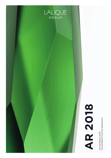 Miniature Lalique Group Bilan financier 2018