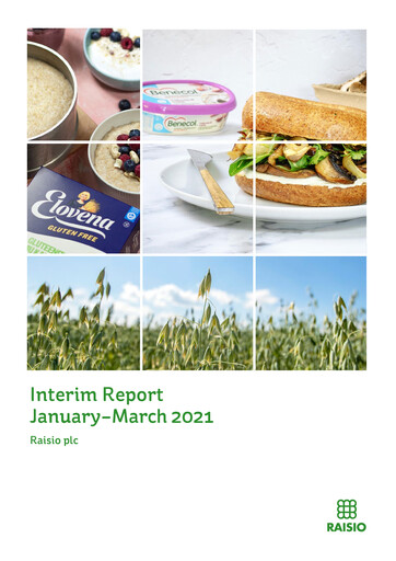 Thumbnail Raisio plc Quarterly Report 2021-q1