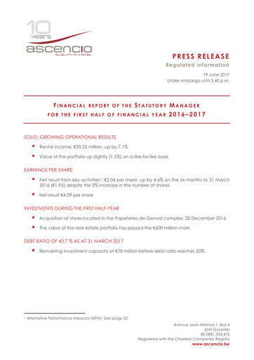 Thumbnail Ascencio Half-year Report 2016-2017-h1