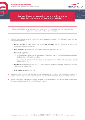 Thumbnail Ascencio Half-year Report 2021-2022-h1