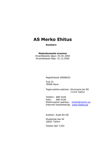 Thumbnail AS Merko Ehitus Annual Report 2002