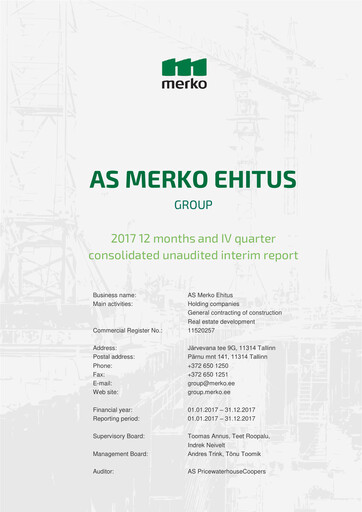 Thumbnail AS Merko Ehitus Financial Report 2017