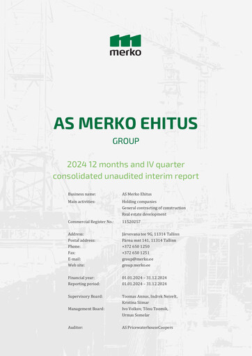 Thumbnail AS Merko Ehitus Financial Report 2024