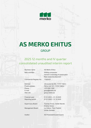 Thumbnail AS Merko Ehitus Financial Report 2025