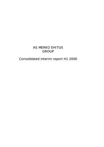 Thumbnail AS Merko Ehitus Half-year Report 2000-h1
