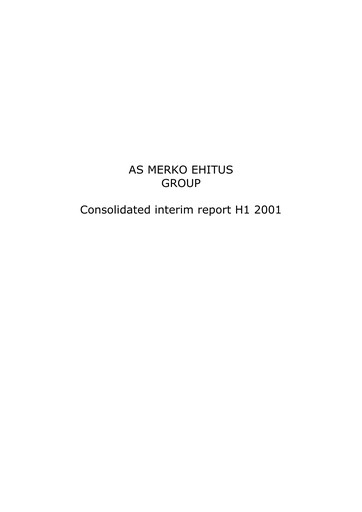 Thumbnail AS Merko Ehitus Half-year Report 2001-h1