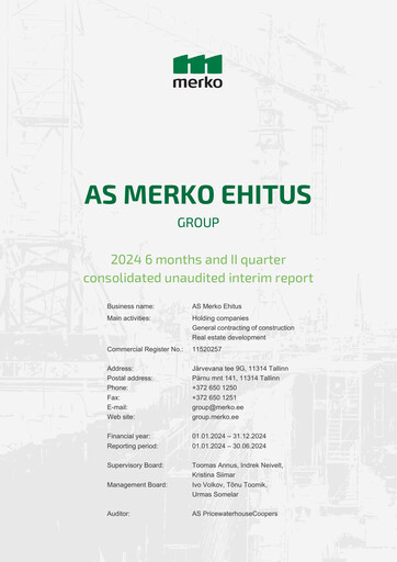 Thumbnail AS Merko Ehitus Half-year Report 2024-h1