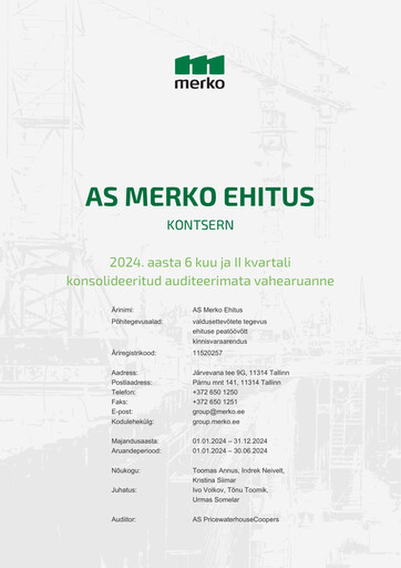 Thumbnail AS Merko Ehitus Half-year Report 2024-h1
