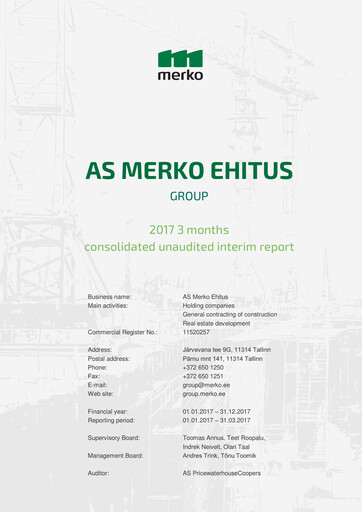 Thumbnail AS Merko Ehitus Quarterly Report 2017-q1