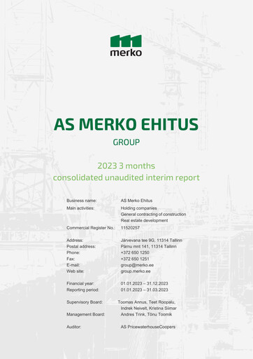 Thumbnail AS Merko Ehitus Quarterly Report 2023-q1