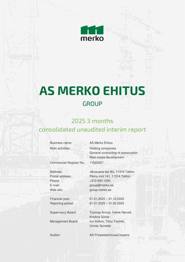 Thumbnail AS Merko Ehitus Quarterly Report 2025-q1