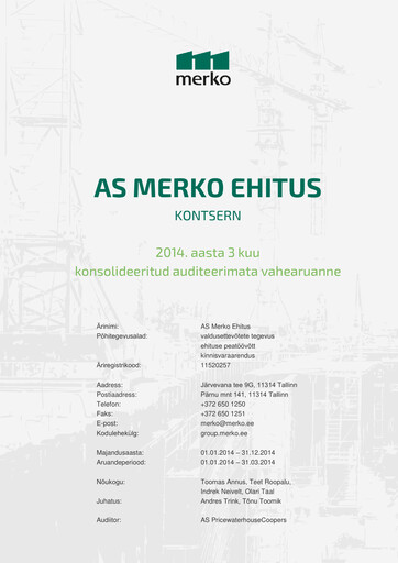 Thumbnail AS Merko Ehitus Quarterly Report 2014-q1