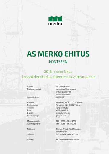 Thumbnail AS Merko Ehitus Quarterly Report 2018-q1
