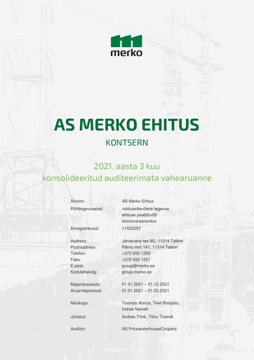 Thumbnail AS Merko Ehitus Quarterly Report 2021-q1