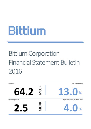 Thumbnail Bittium Financial Statement 2016