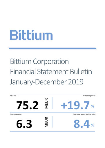 Thumbnail Bittium Financial Statement 2019