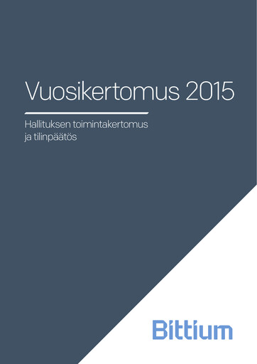 Thumbnail Bittium Financial Statement 2015