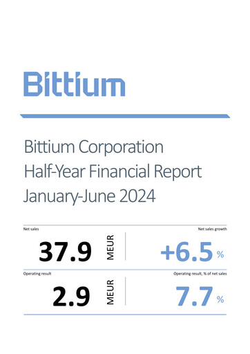Vorschaubild Bittium Halbjahresbericht 2024-h1
