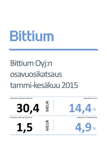 Thumbnail Bittium Half-year Report 2015-h1