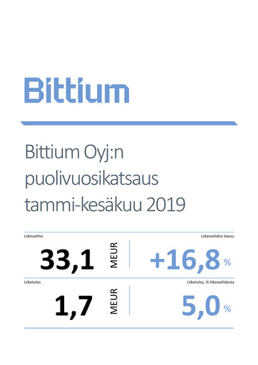 Thumbnail Bittium Half-year Report 2019-h1