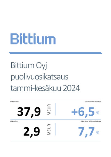 Thumbnail Bittium Half-year Report 2024-h1