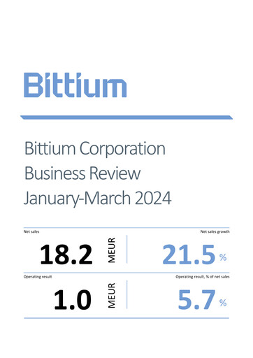 Vorschaubild Bittium Quartalsbericht 2024-q1