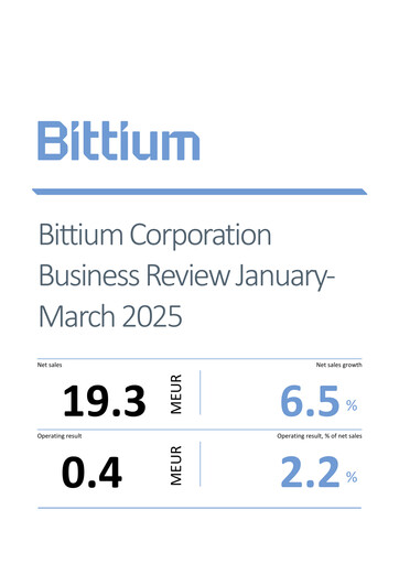 Vorschaubild Bittium Quartalsbericht 2025-q1