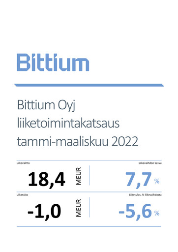 Thumbnail Bittium Quarterly Report 2022-q1