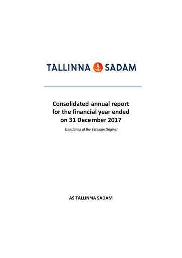 Thumbnail AS Tallinna Sadam Annual Report 2017