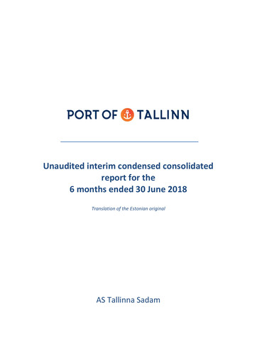 Thumbnail AS Tallinna Sadam Half-year Report 2018-h1