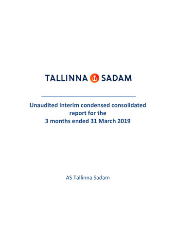 Thumbnail AS Tallinna Sadam Quarterly Report 2019-q1