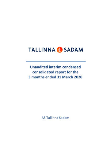 Thumbnail AS Tallinna Sadam Quarterly Report 2020-q1