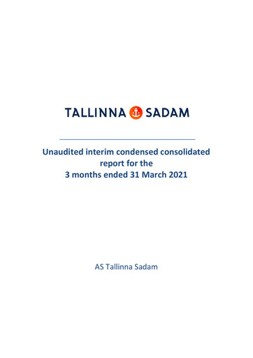 Thumbnail AS Tallinna Sadam Quarterly Report 2021-q1