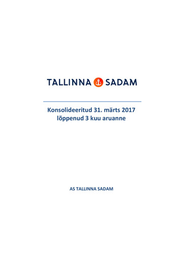 Thumbnail AS Tallinna Sadam Quarterly Report 2017-q1