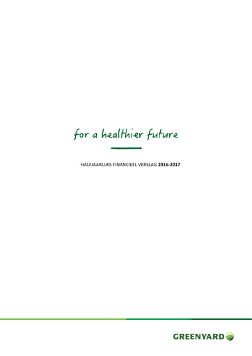 Thumbnail Greenyard Half-year Report 2016-2017