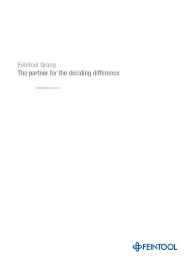 Miniature Feintool International Rapport annuel 2012