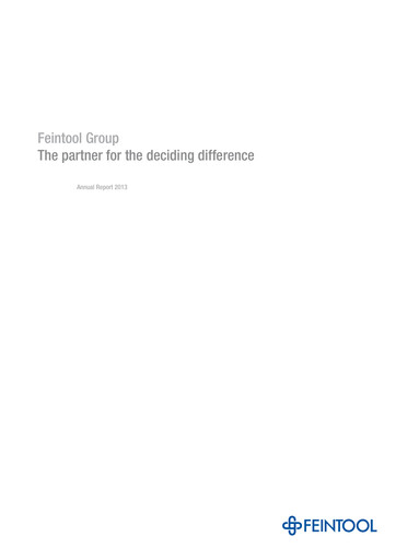 Miniature Feintool International Rapport annuel 2013