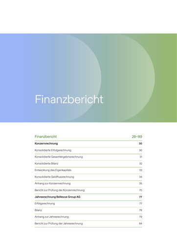 Vorschaubild Bellevue Group Finanzbericht 2024