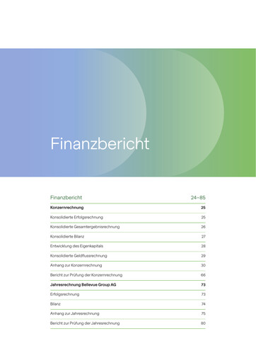 Vorschaubild Bellevue Group Finanzbericht 2025