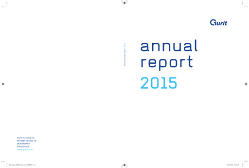 Thumbnail Gurit Holding Annual Report 2015