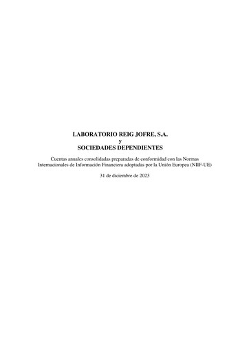 Thumbnail Laboratorio Reig Jofre Financial Statement 2023