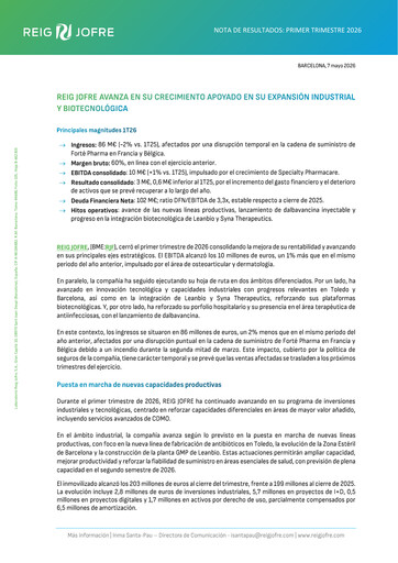 Thumbnail Laboratorio Reig Jofre Quarterly Report 2026-q1