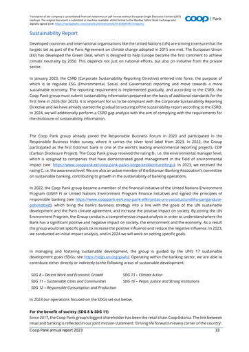 Thumbnail Coop Pank AS Sustainability Report 2023