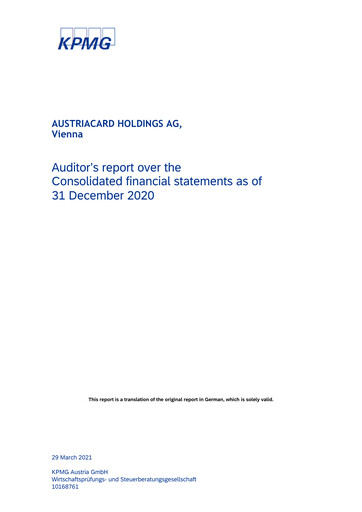Thumbnail Austriacard Holdings Annual Report 2020