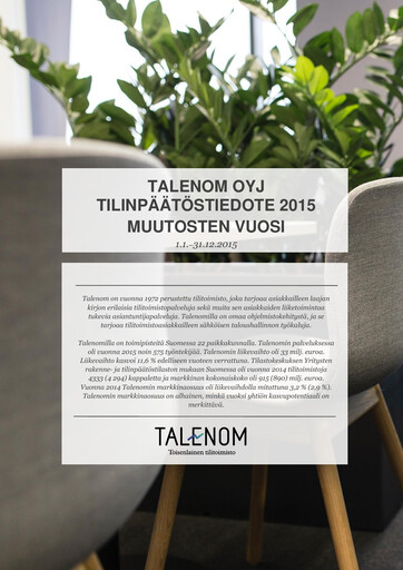 Thumbnail Talenom Financial Statement 2015