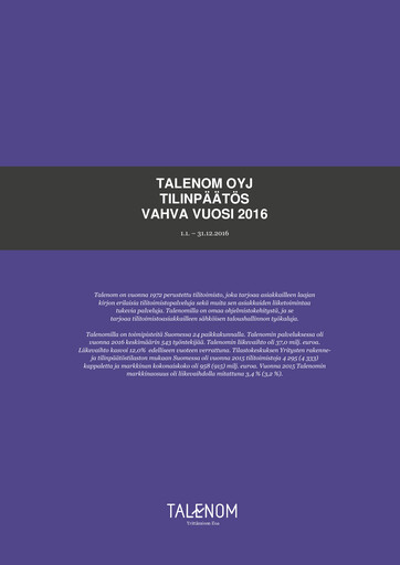 Thumbnail Talenom Financial Statement 2016